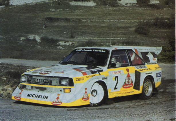The Audi “Ur-Quattro” in the hands of Walter Roehrl